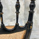 Chaise Napoléon III en bois noirci et cannage