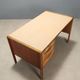 Vintage writing desk in laminated wood, 2 drawers, 1960s design