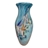 Vase en authentique verre soufflé silice création Biot XXe