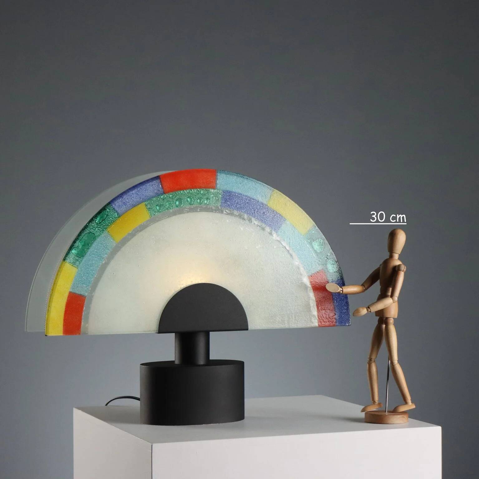1980s Murano glass table lamp