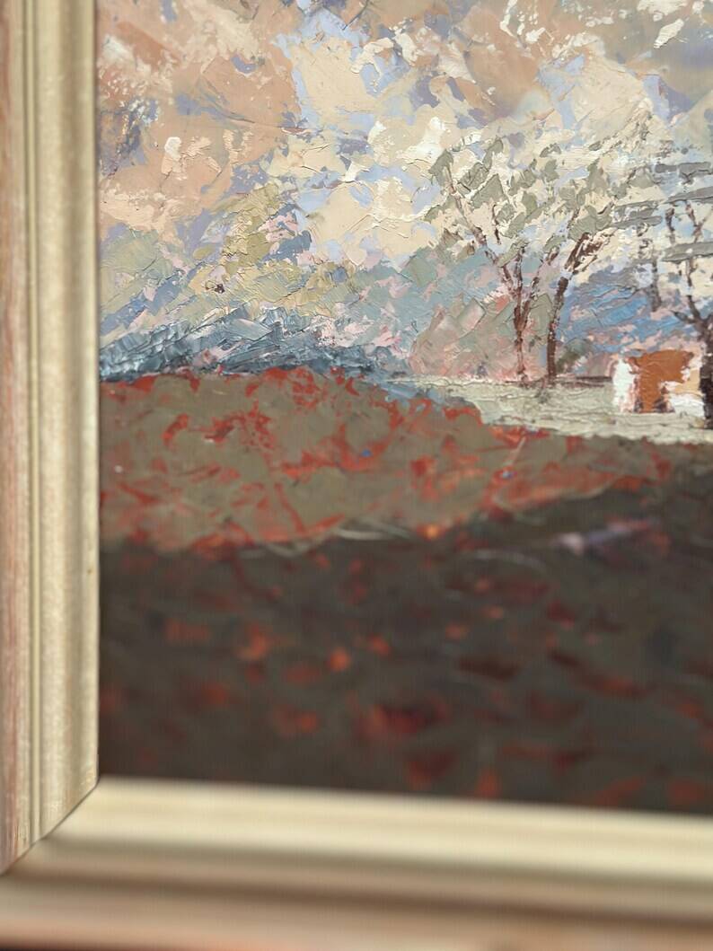 Original Swedish Oil on Panel – “Landscape” by Bertil Wahlberg – Signed – Vintage and Framed – 48 × 41.5 cm (18.9" × 16.3")