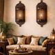 Pair of oriental wall sconces - Moucharabieh - Syria/Lebanon