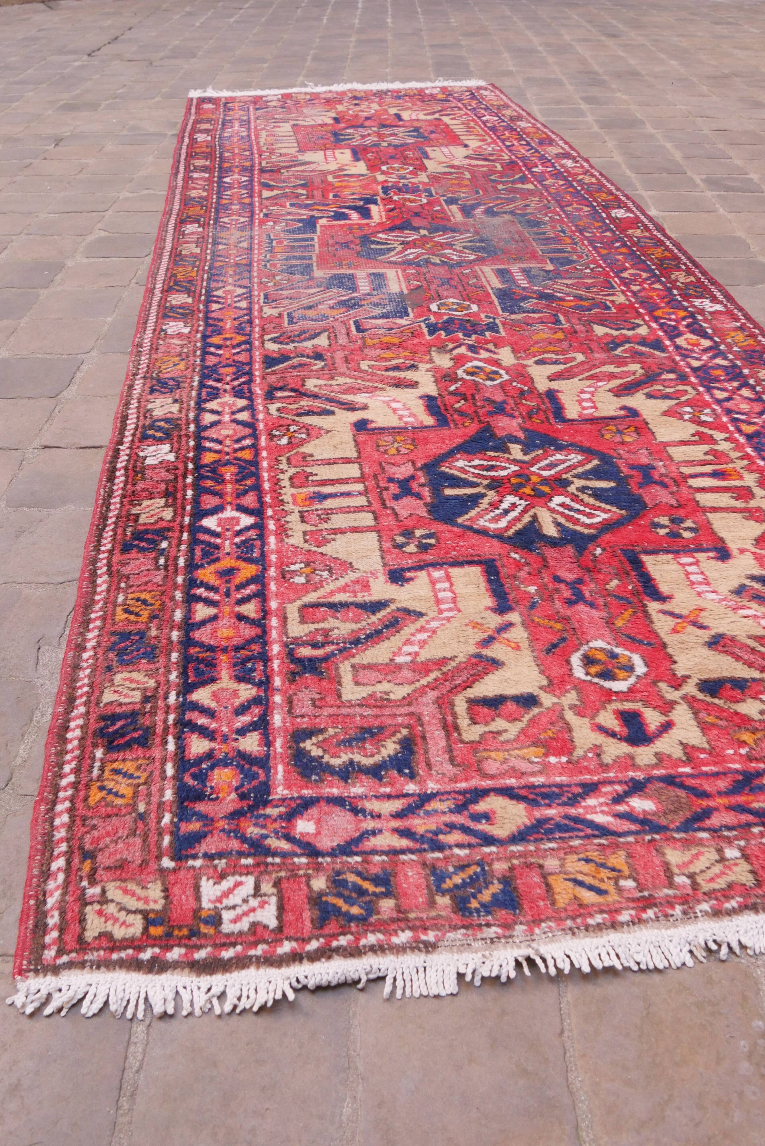 Handmade Oriental carpet of Persian corridor Hamadan