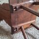 Old Alpine peasant chair from the 18th century – Heart-shaped cut-out violin backrest