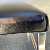 Stool year 70 skaï and chrome metal