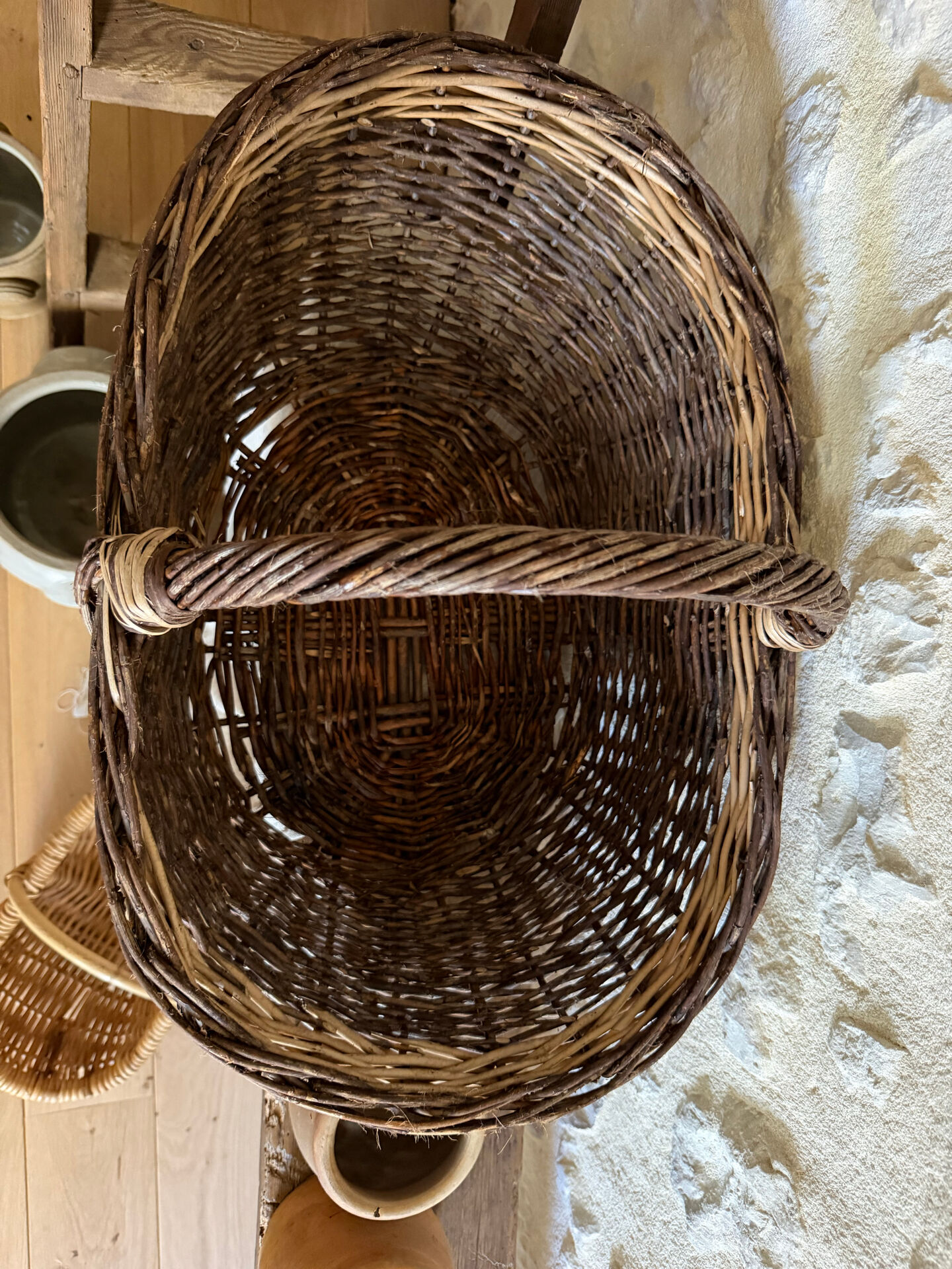 Large vintage harvest basket