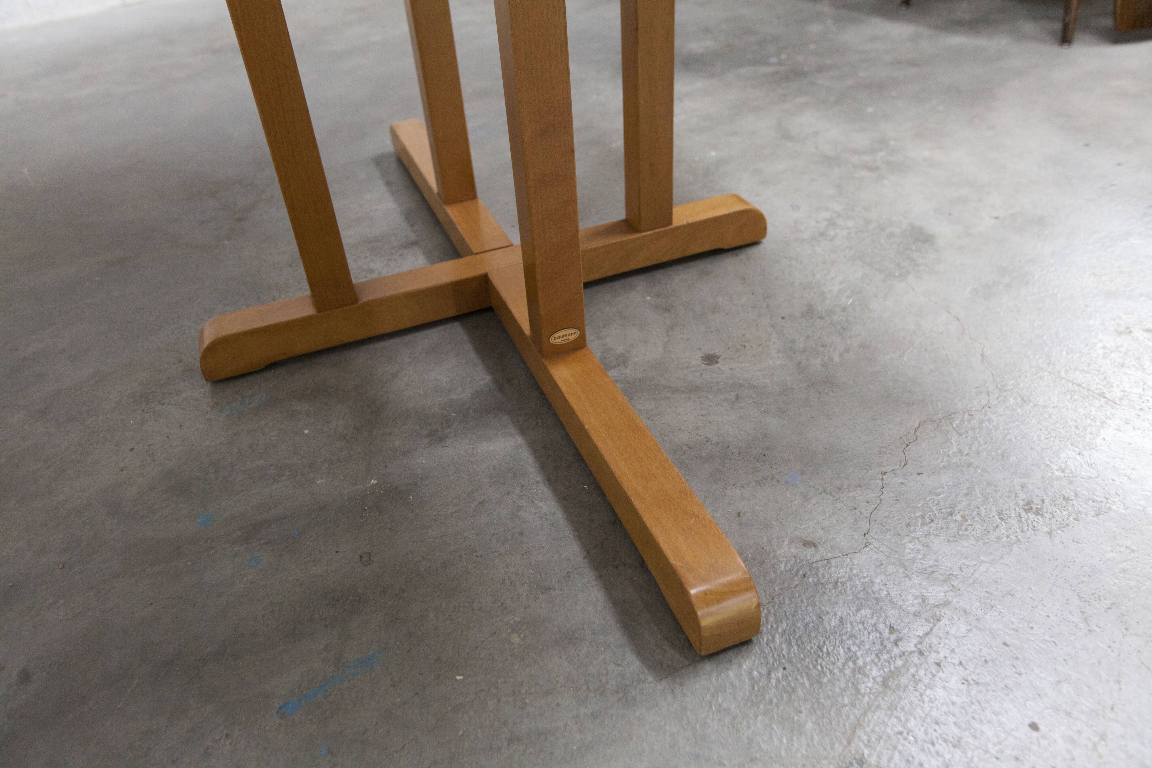 Rare set of 6 Baumann tables 1990, 80x120 and half moon 120cm