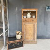 Antique solid oak showcase