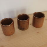 Trio de verres en grès
