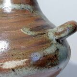 Small handmade brutalist vase in glazed ceramic from the early 2000s