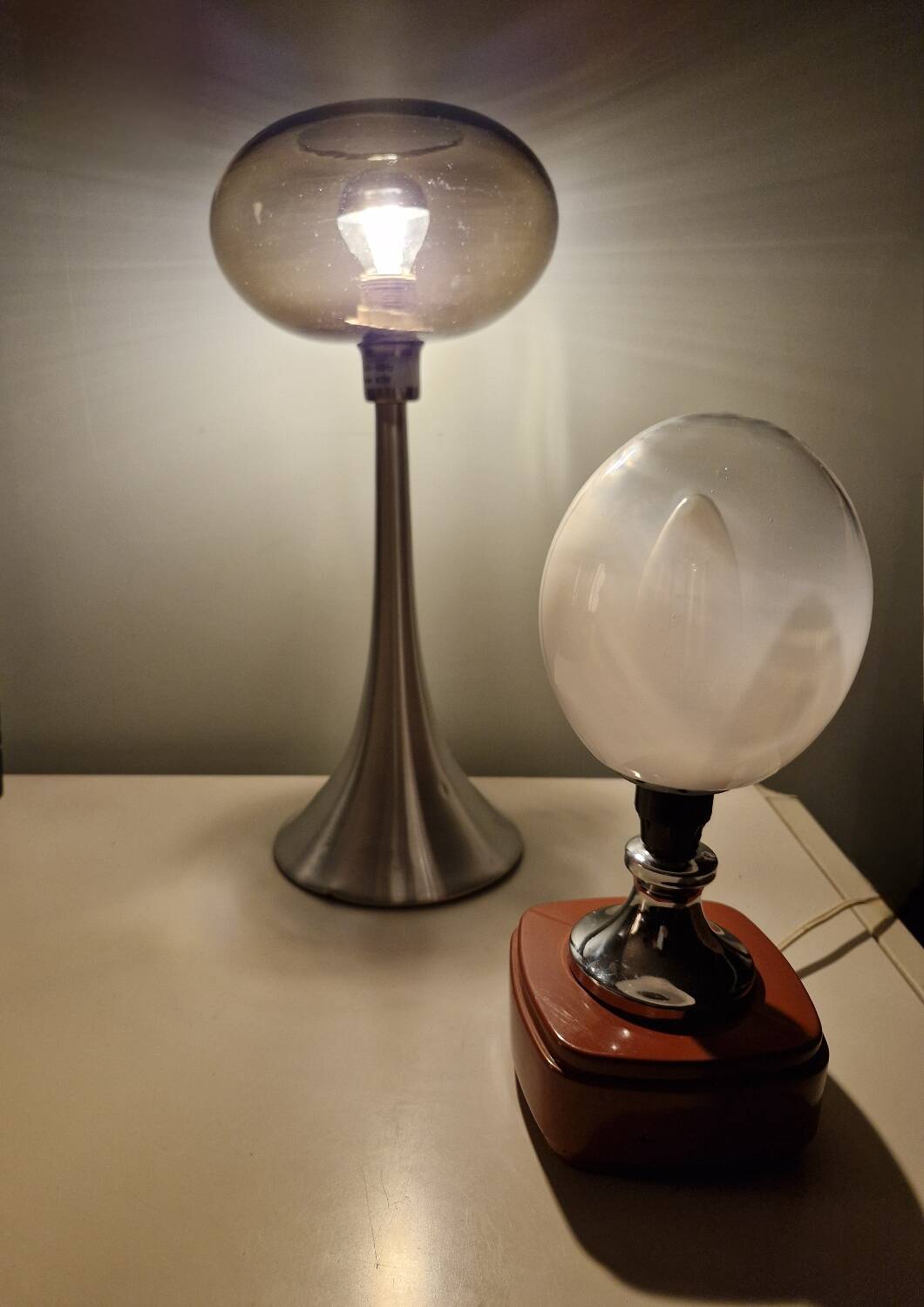 Murano glass, vintage 70s table lamp