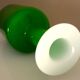 Blown glass bottle vase, Otto Bauer design for Holmegaard, 1970s