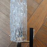 Pair of 1950s brass and glass wall lights