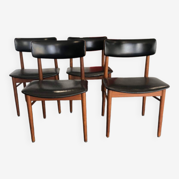 Suite of 4 Scandinavian chairs by S. Chrobat for Sax