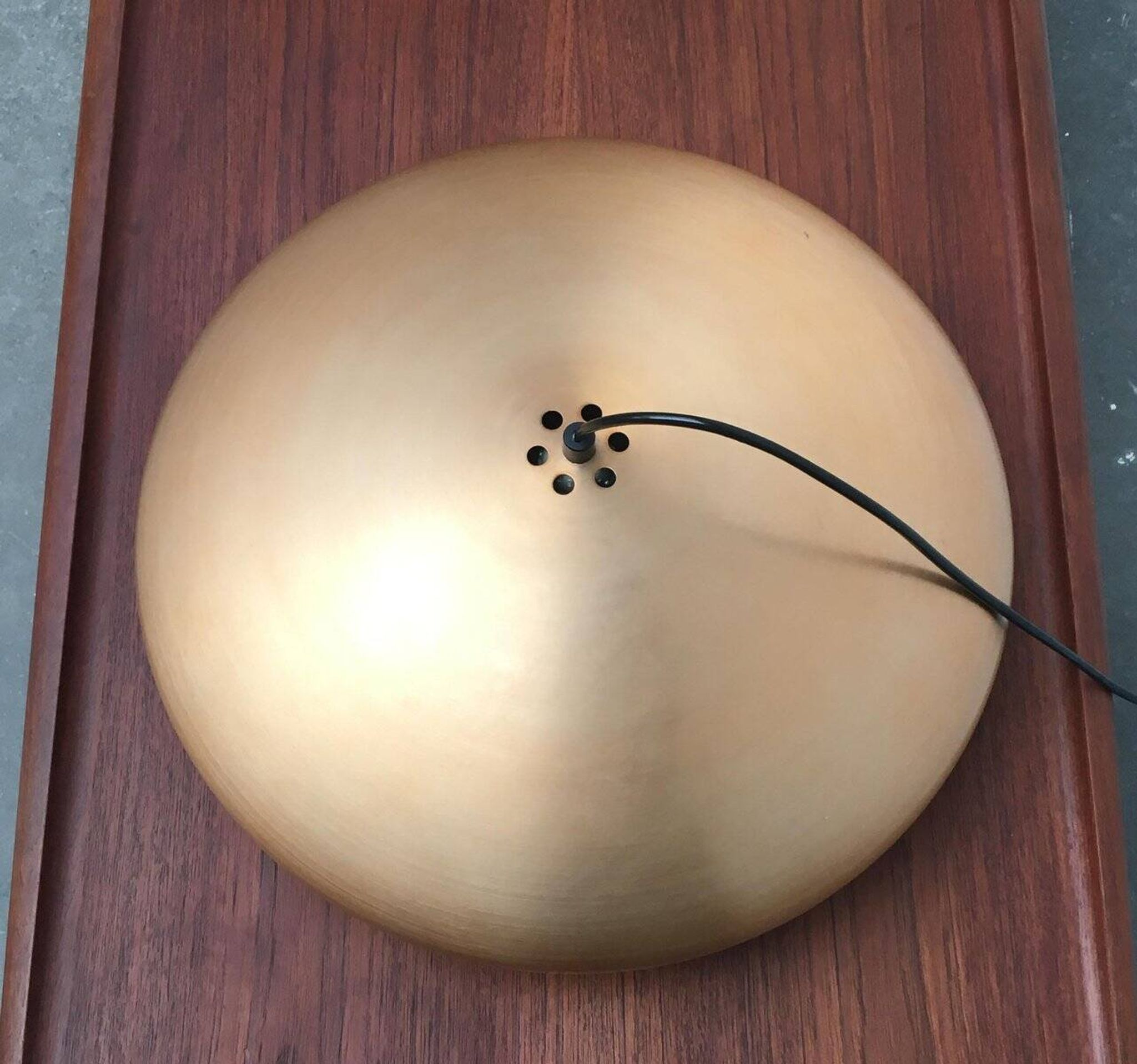 Large suspended copper lamp from mid-century Germany by Goldkant Leuchten.