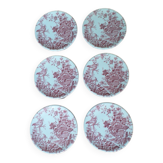 6 small plates English Ironstone