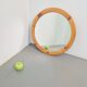 Scandinavian Round Pine Mirror, 1970s