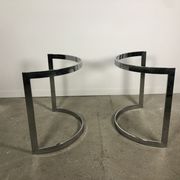 Oval table design hemicylindrical 70's in the taste of Paul Le Geard