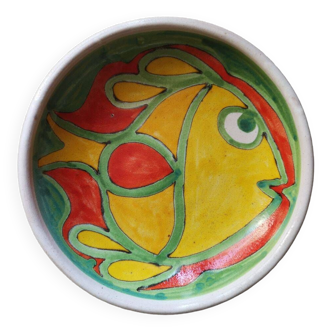 Glazed terracotta bowl/centerpiece - Giovanni Desimone - Italy - 1960s