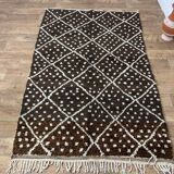 Traditional Berber rug dyed with walnut 240 x 150 cm