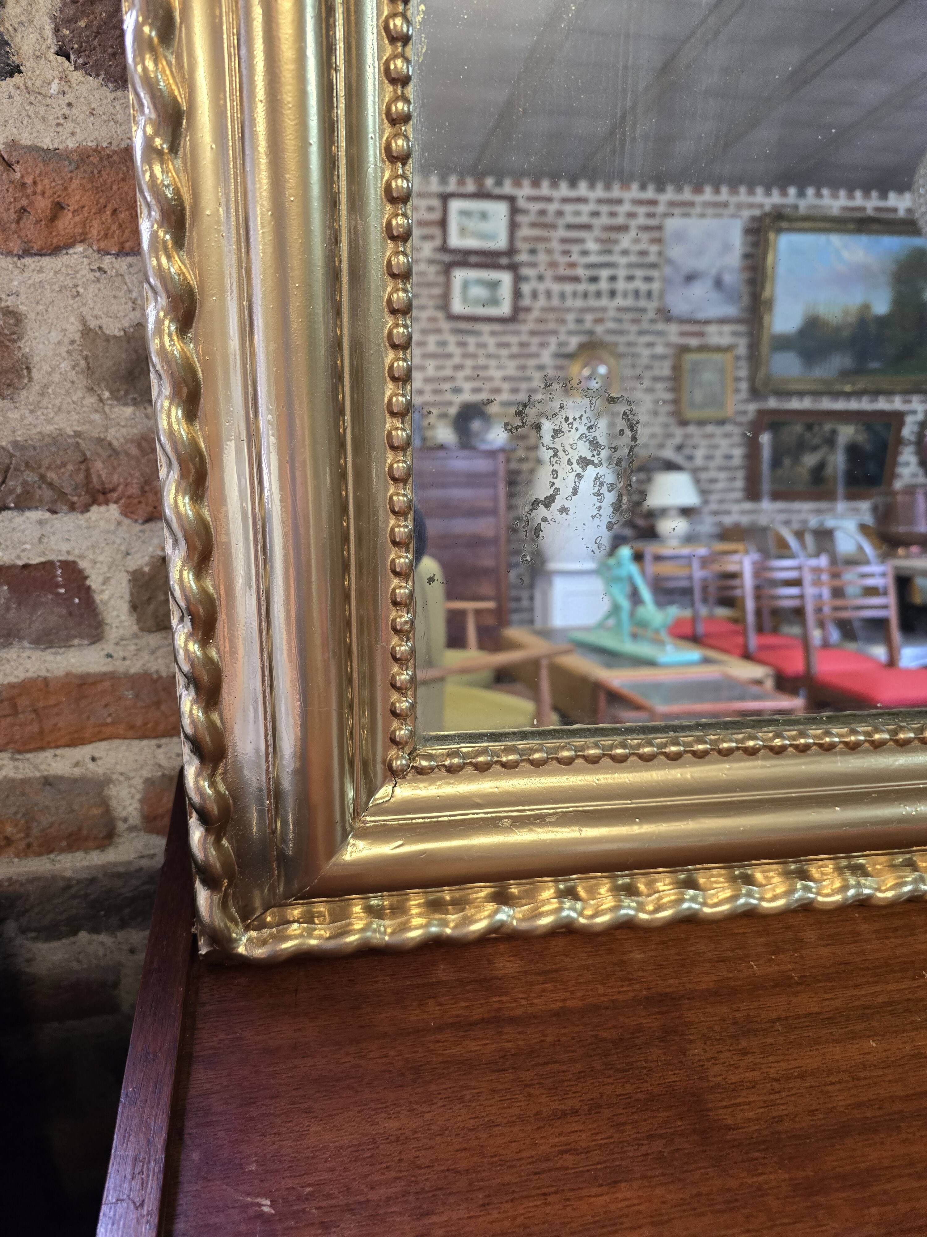 Antique Louis Philippe style gilded mirror