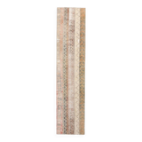 2x9 Vintage Brown & Cream Turkish Runner Rug, 60x263Cm