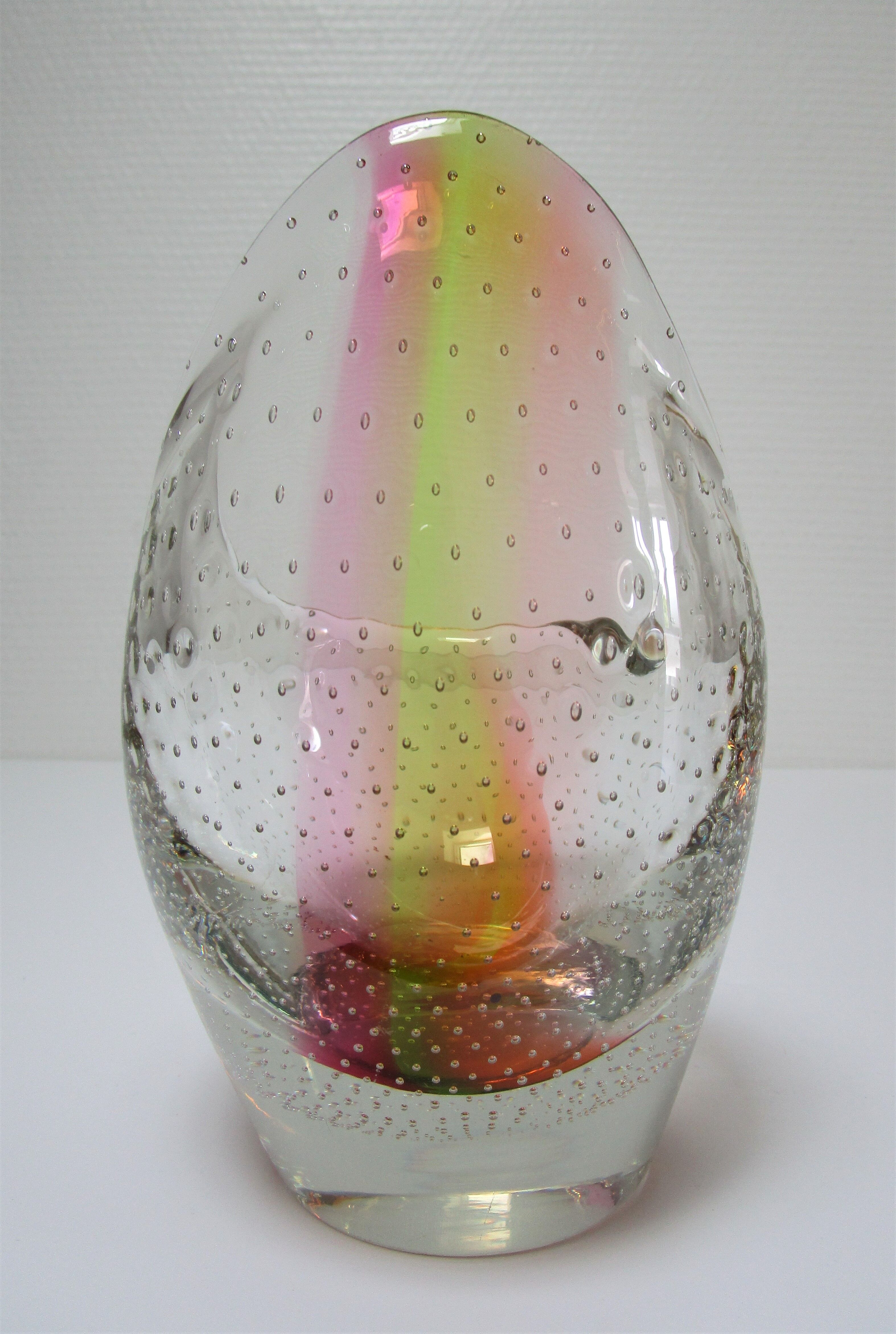 Murano bubble glass vase 70s