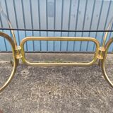 Smoked glass oval table 1970s