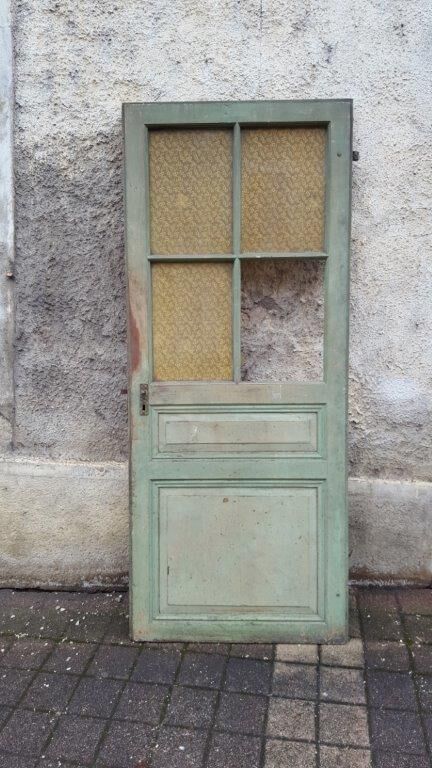 Old green patina door