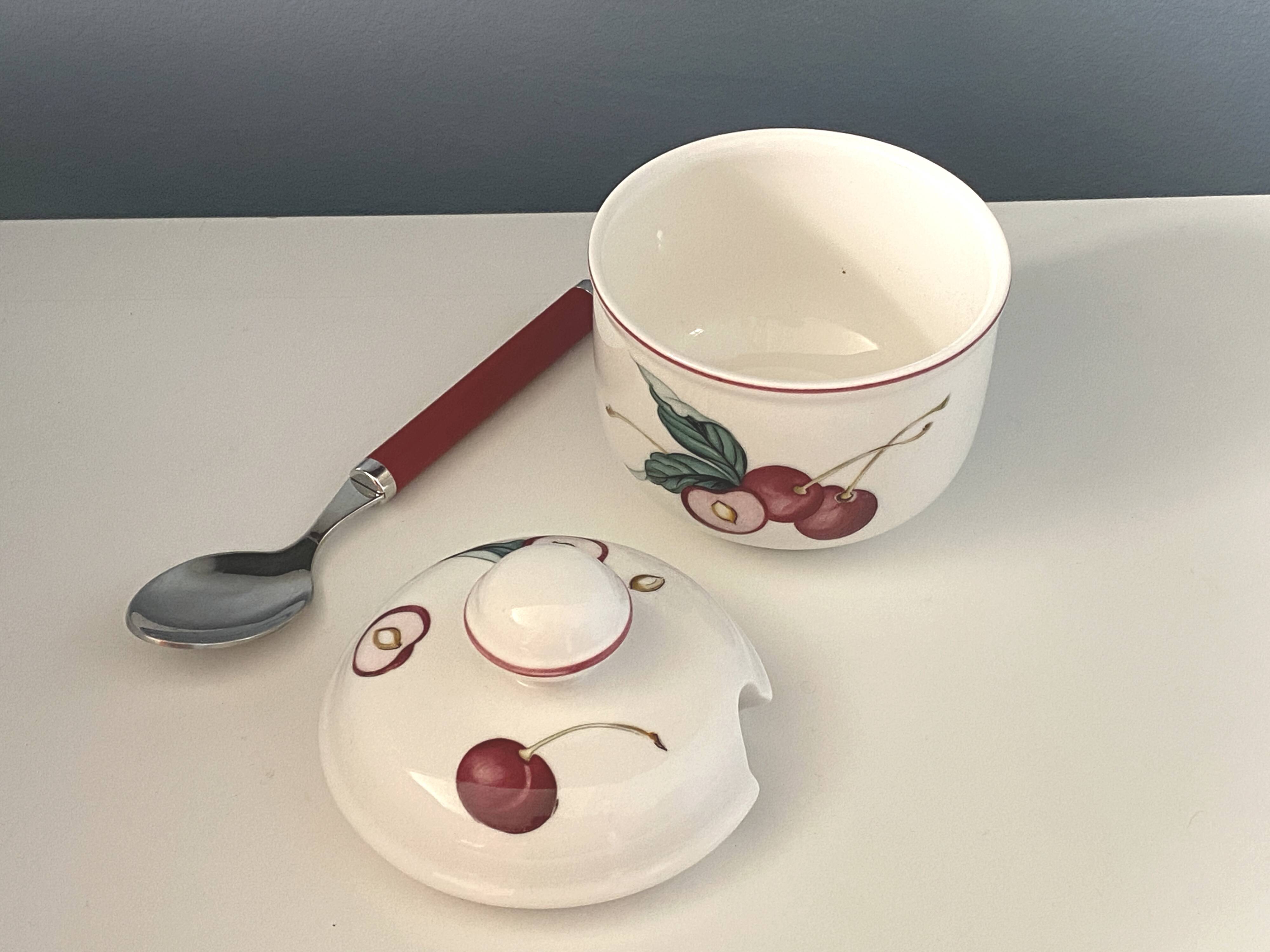 Porcelaine Villeroy & Boch pot à confiture / confiturier Vintage état neuf