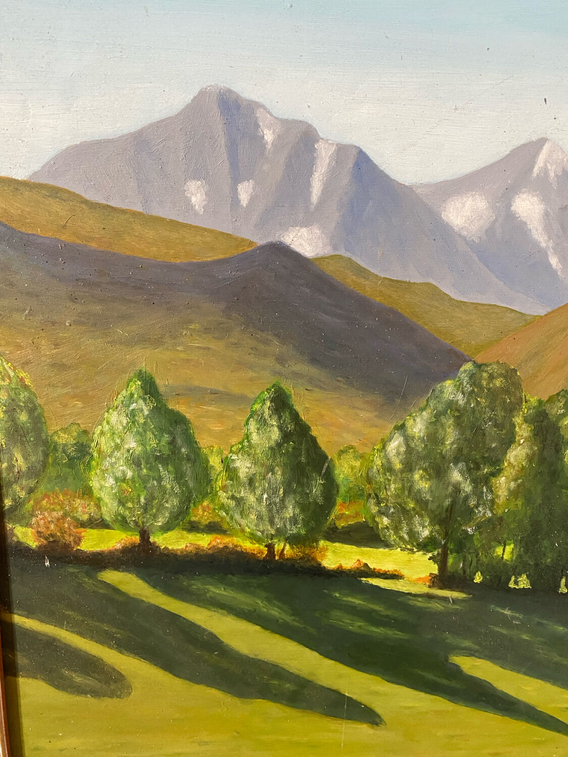 Old oil painting on canvas