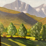 Old oil painting on canvas