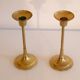 Pair of vintage Scandinavian brass candle holders