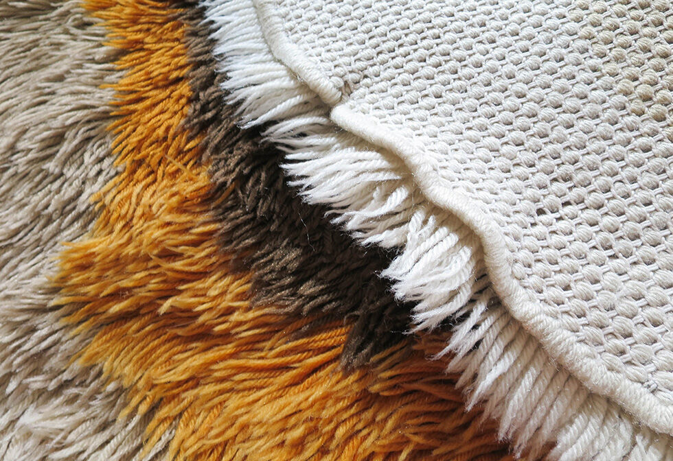 Round carpet wool flower 70 200cm