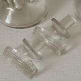 Pair of decanters with grape bunch XXth