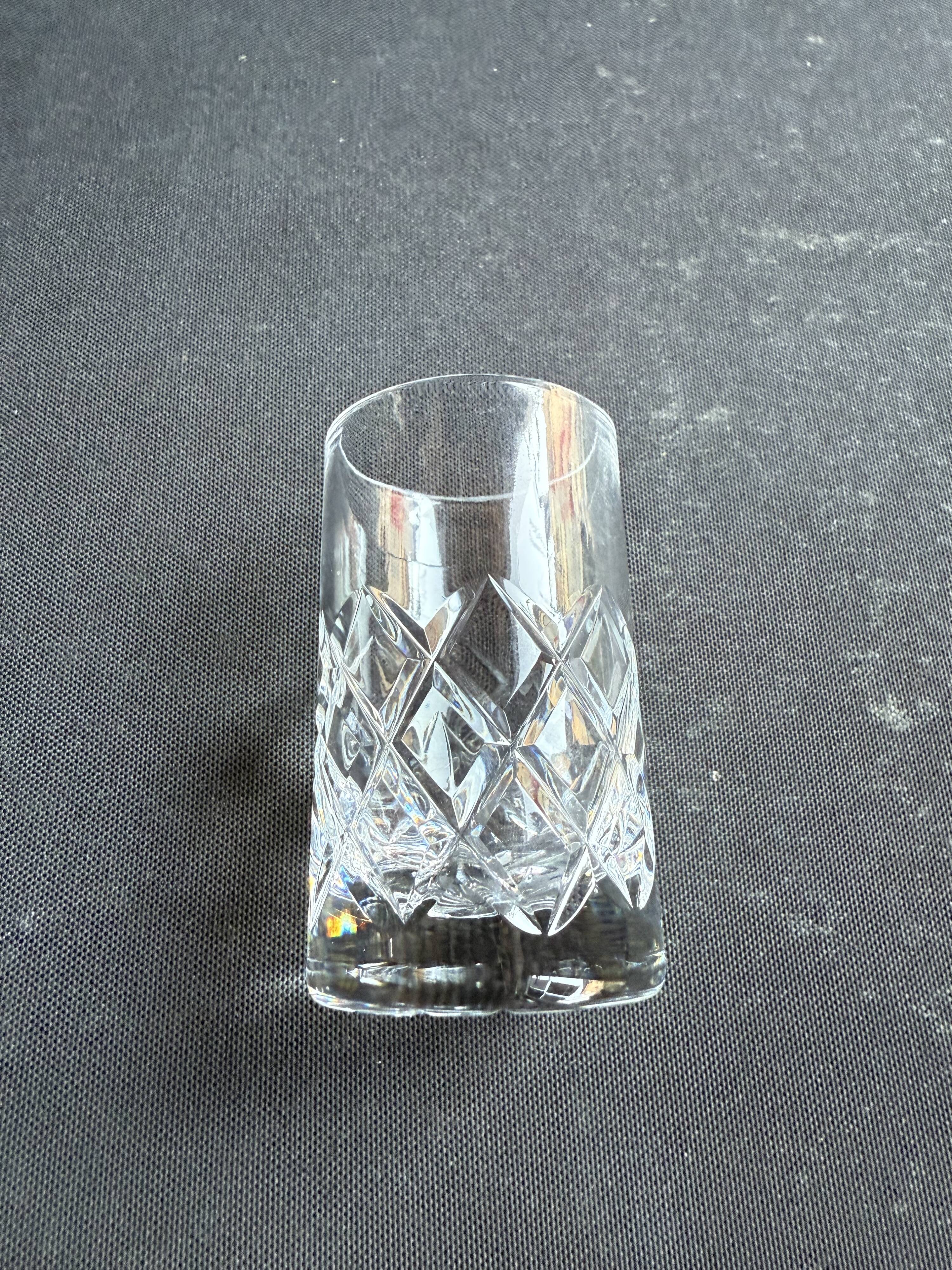 6 Vodka Glasses – Cut Crystal
