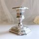 Candle holder on silver metal base Regency Style 20th West Germany