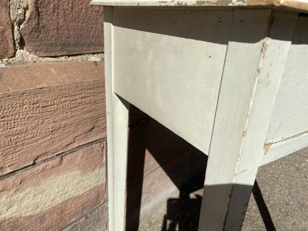 Table d'appoint en sapin vintage shabby chic