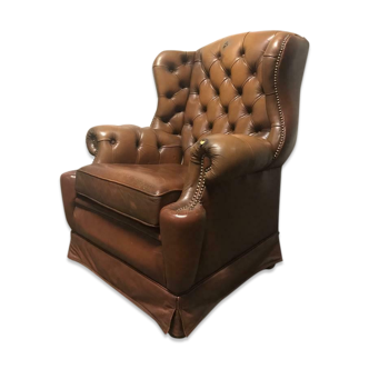 Chesterfield vintage king leather armchair single-seater / seating