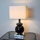 Cubic table lamp with ceramics by Bd Lumica, Italy, 1980