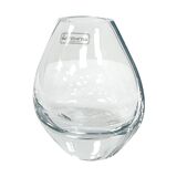 Hand-formed glass vase, minimalist design, Formano Germany, 1980s.