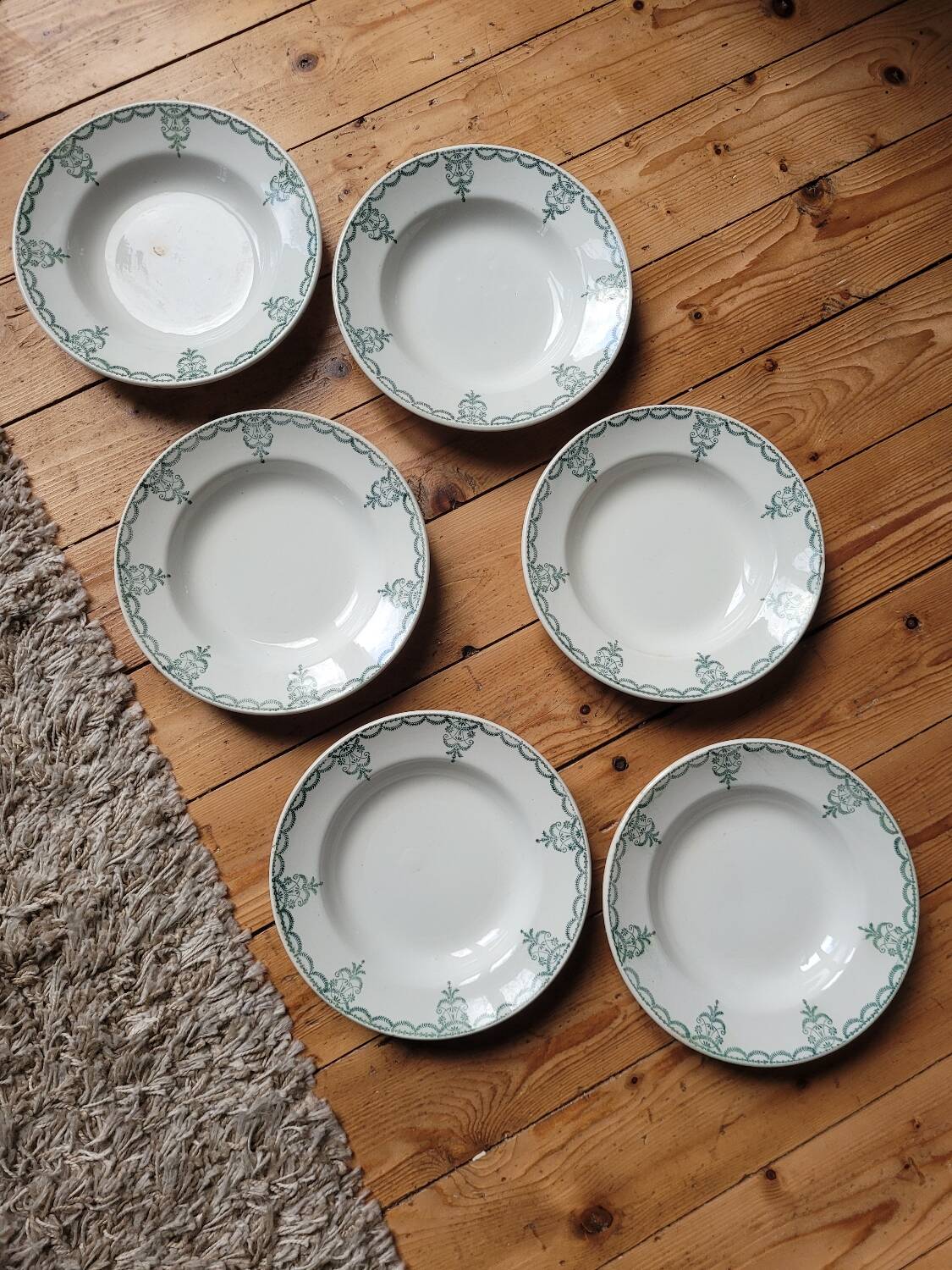 Lot n°4 of 6 soup plates 418 St Amand