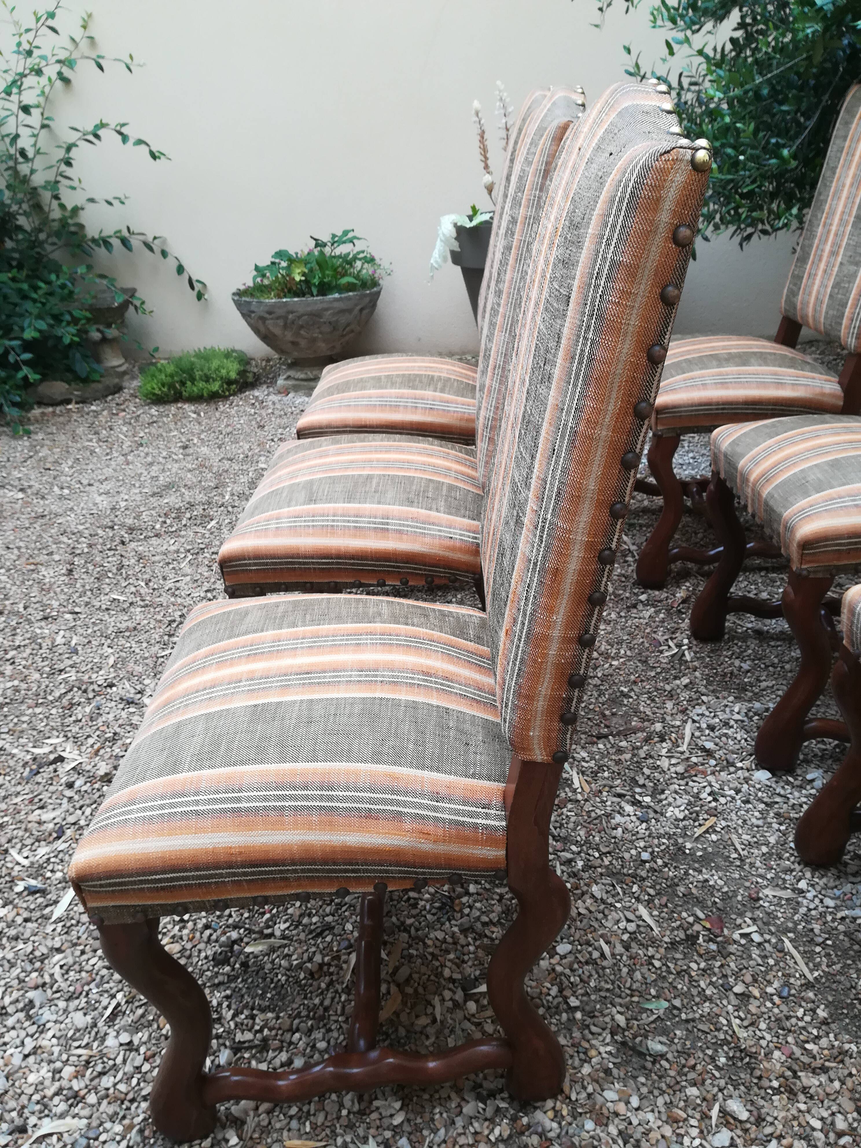 Lot of 6 sheep bone chairs