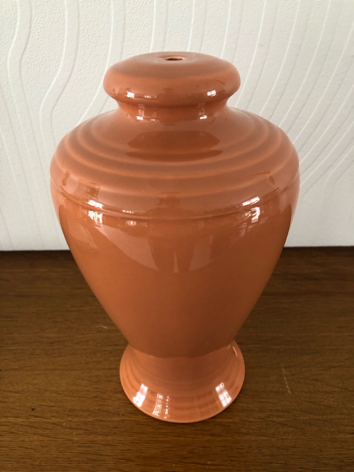 Pied de lampe orange vintage à électrifier