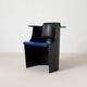 Bauhaus D61 Black and Blue Chair by El Lissitzky for Tecta, 1970s