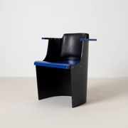 Bauhaus D61 Black and Blue Chair by El Lissitzky for Tecta, 1970s