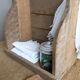 Raw wooden shelf