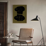 Framed abstract giclee art print 50x70cm