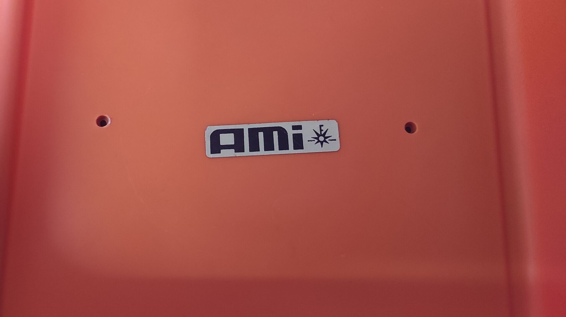 Vintage orange stool by Ami (France) - 1960s/70s