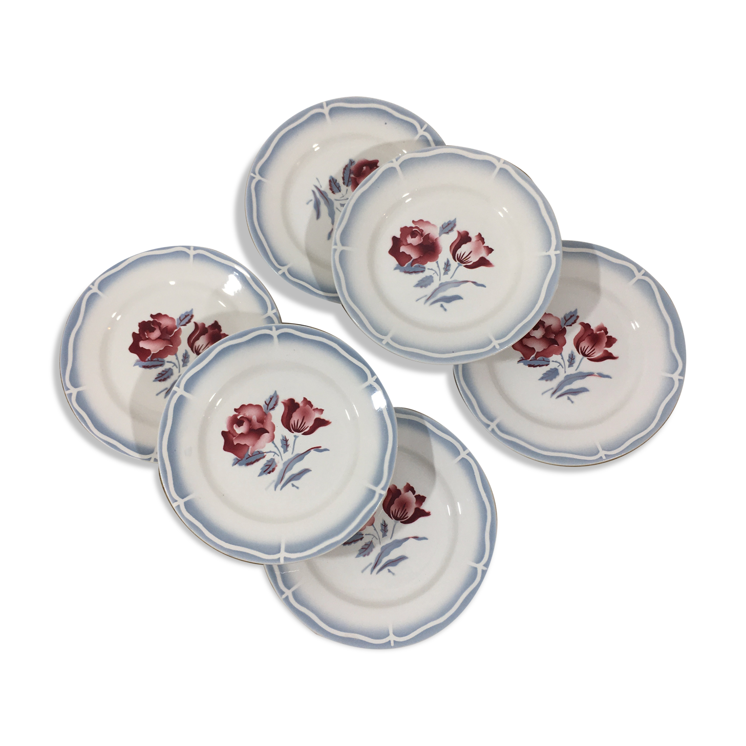 Lot de 6  assiettes Digoin